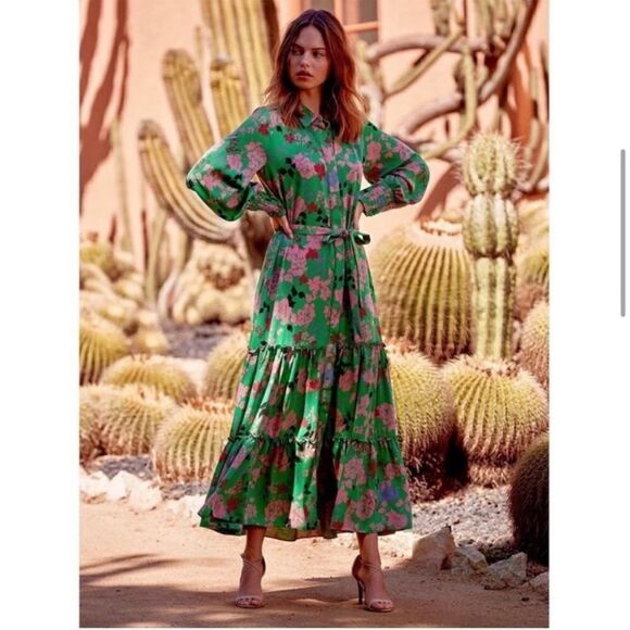 Misa Los Angeles Esmee Maxi Shirt Dress in Peony - Picture 12 of 12